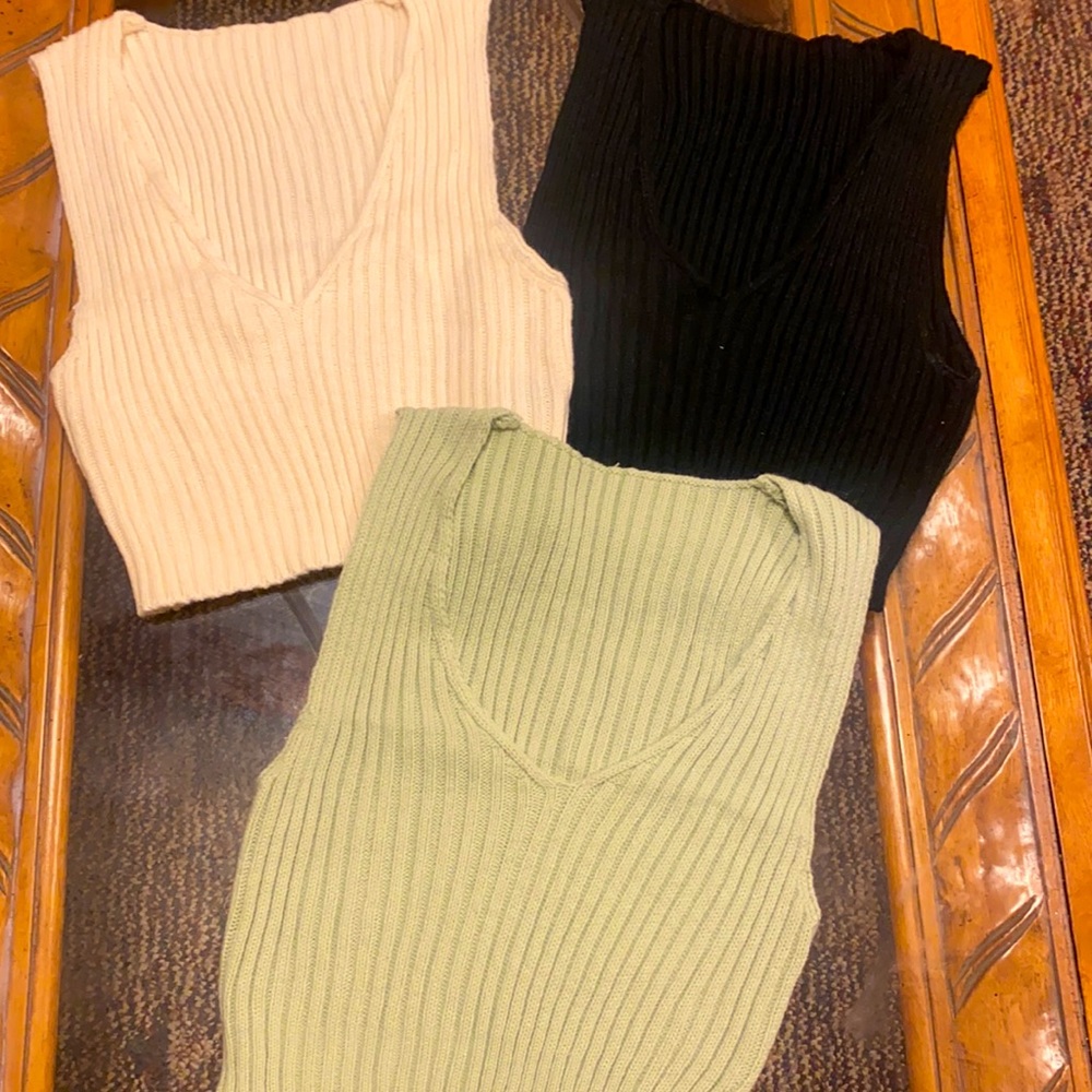 SHEIN cropped sweater tank.